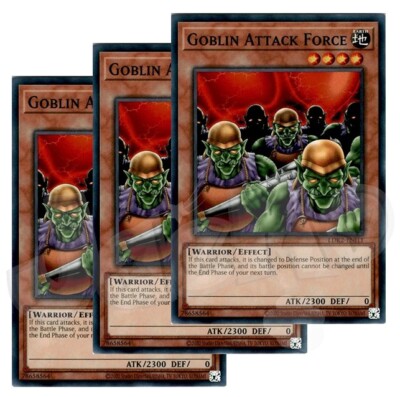 Yugioh - Goblin Attack Force x 3 - NM - Plus Free Holographic Card