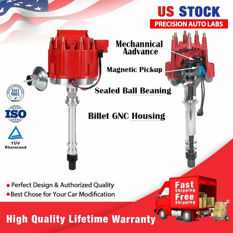 FOR SBC BBC CHEVY V8 HEI Distributor w/65K 65000 Volt Coil 7500RPM - 350 454 NEW - Image 2 of 4