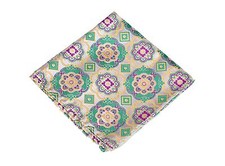 Lord R Colton Masterworks Pocket Square - Sao Paolo Silver Silk - 75 Retail New