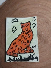 G.A.Titan Acrylic Painting IMPRESSIONISM Whimsical Animals Orange Cat Kitten