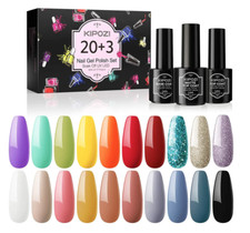 Set smalto UV da 20+3 colori gel LED smalto glitter polish soak-off nail gel