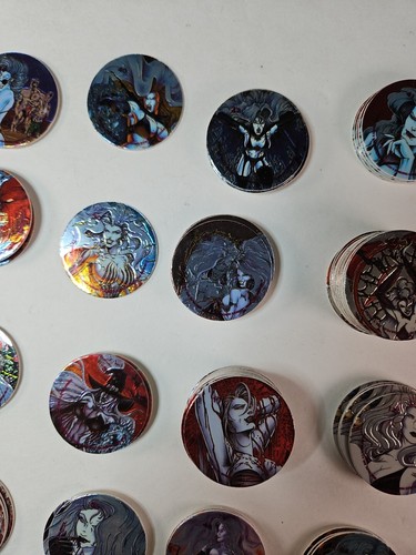 1995 Lady Death Pog Caps 36 Images 200 Total Pieces Krome Productions - Picture 8 of 13