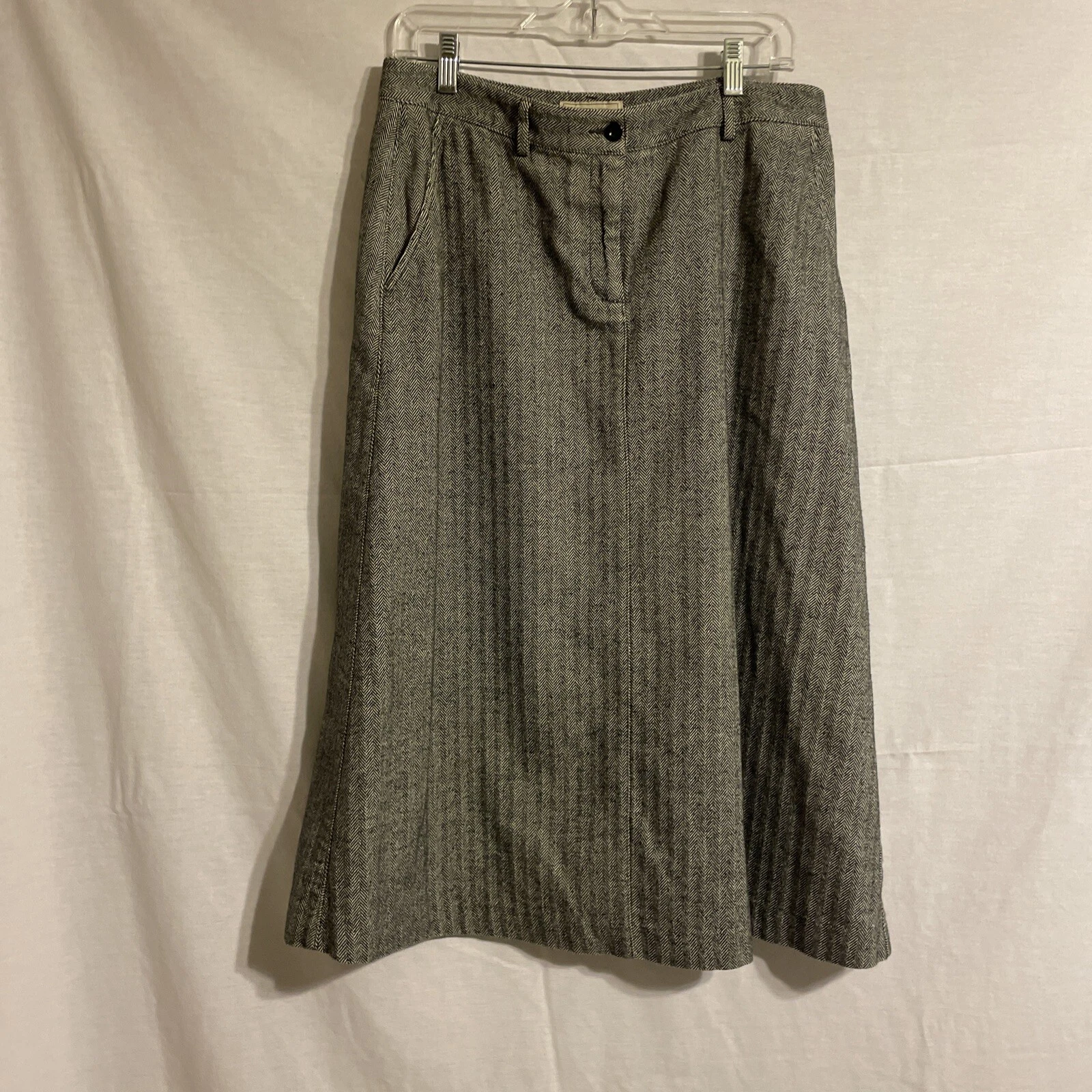 L.L. Bean Women’s Lined Skirt Classic Fit Straight Herringbone Size 10P