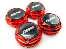 CENTER CAPS HUB Car Rim Red Chrome Cover Wheels Size 73.5mm. For Cosmis Racing 4