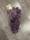Vintage Grape Cluster Amythest Grapes w/ Metal Leaf MCM 7” — photo 2