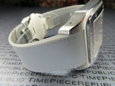 New 23mm Soft PU Rubber Strap CARTIER SANTOS 100 XL Diver Watch Band Grey x1