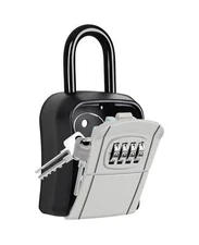 Portable Key Lock Box,Key Holder Safe Security Lock Box for Indoor, Outdoor, ...