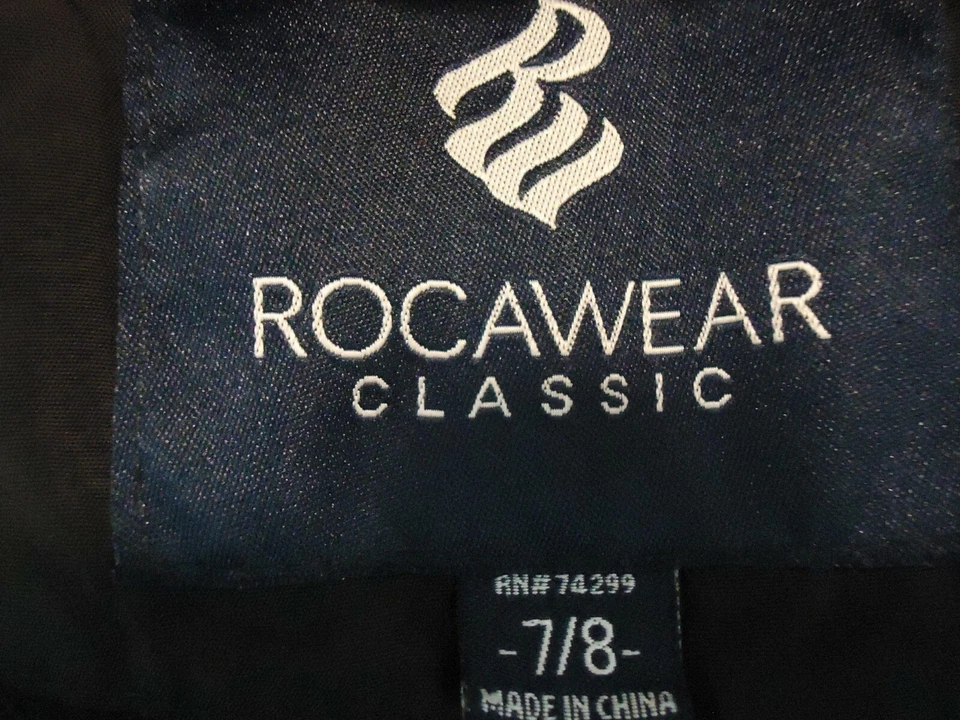 Rocawear классический девочки черный полный молнии / кнопка куртка с капюшоном размер 7/8 - Изображение 3 из 4