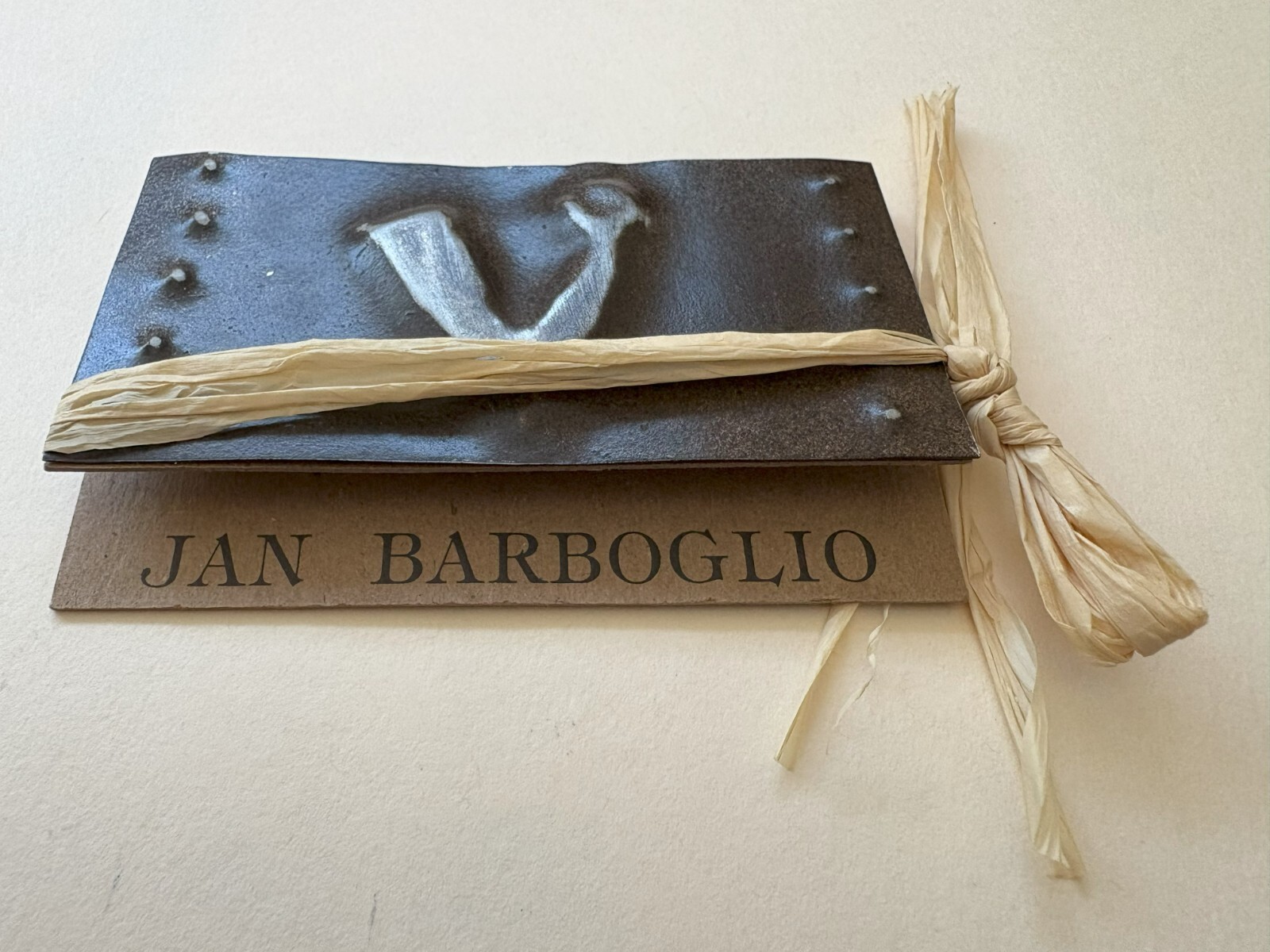 Jan Barboglio Tag Iron Arm  OriginaL Tag 3 3/8" (TAG ONLY)