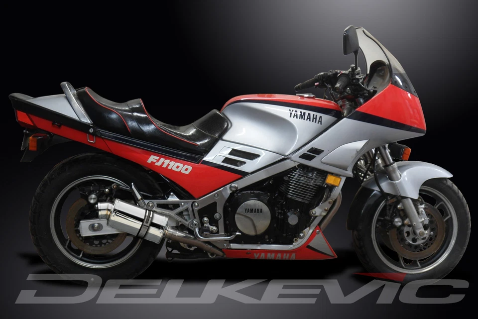 雅马哈 FJ1100 FJ1200 1TX 84-88 一脚蹬 9 英寸椭圆形不锈钢排气消声器套件 — 第 4/4 张图片