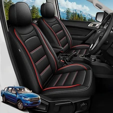 For Ford Ranger 2019-2025 Pick-up Custom Seat Protector PU Leather 5 Seat Covers