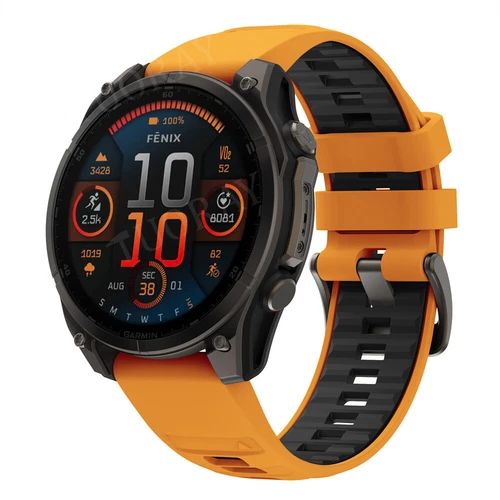 Quick Fit Strap For Garmin Fenix 8 E 7 7X 6 6S 6X 5X 5Plus 3 Silicone Watch Band - Picture 17 of 71