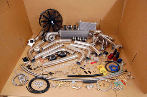 Turbo Kit SS Manifold FOR BMW M3 323 325 328 E30 I6 SOHC T3 M20 2.5L/2.7L  - Bild 1 von 4