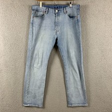 Levis 501 Jeans Mens 36x30 Straight Leg Light Wash Denim Fits 36x28