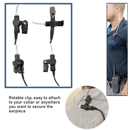 3.5mm Listen Only Acoustic Tube Police Headset Earpiece for Motorola Speaker Mic - Zdjęcie 7 z 7