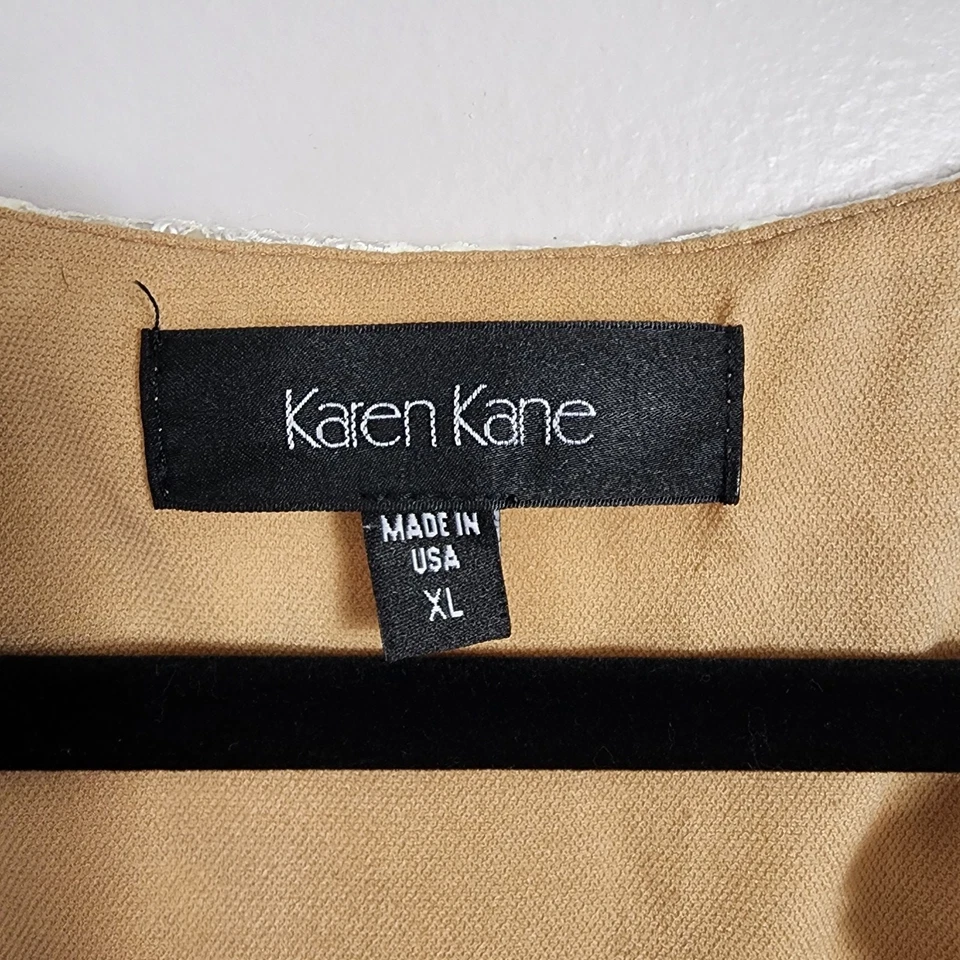 Karen Kane XL White Lace Cocktail Dress Scalloped Trim Elegant Feminine Glam - Image 3 of 4