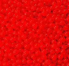 Round Beads 6mm Fire Red 500pc USA for crafts fishing lures jewelry