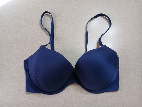 Victoria's Secret The Nakeds Lined Demi Bra 34D Blue Underwire