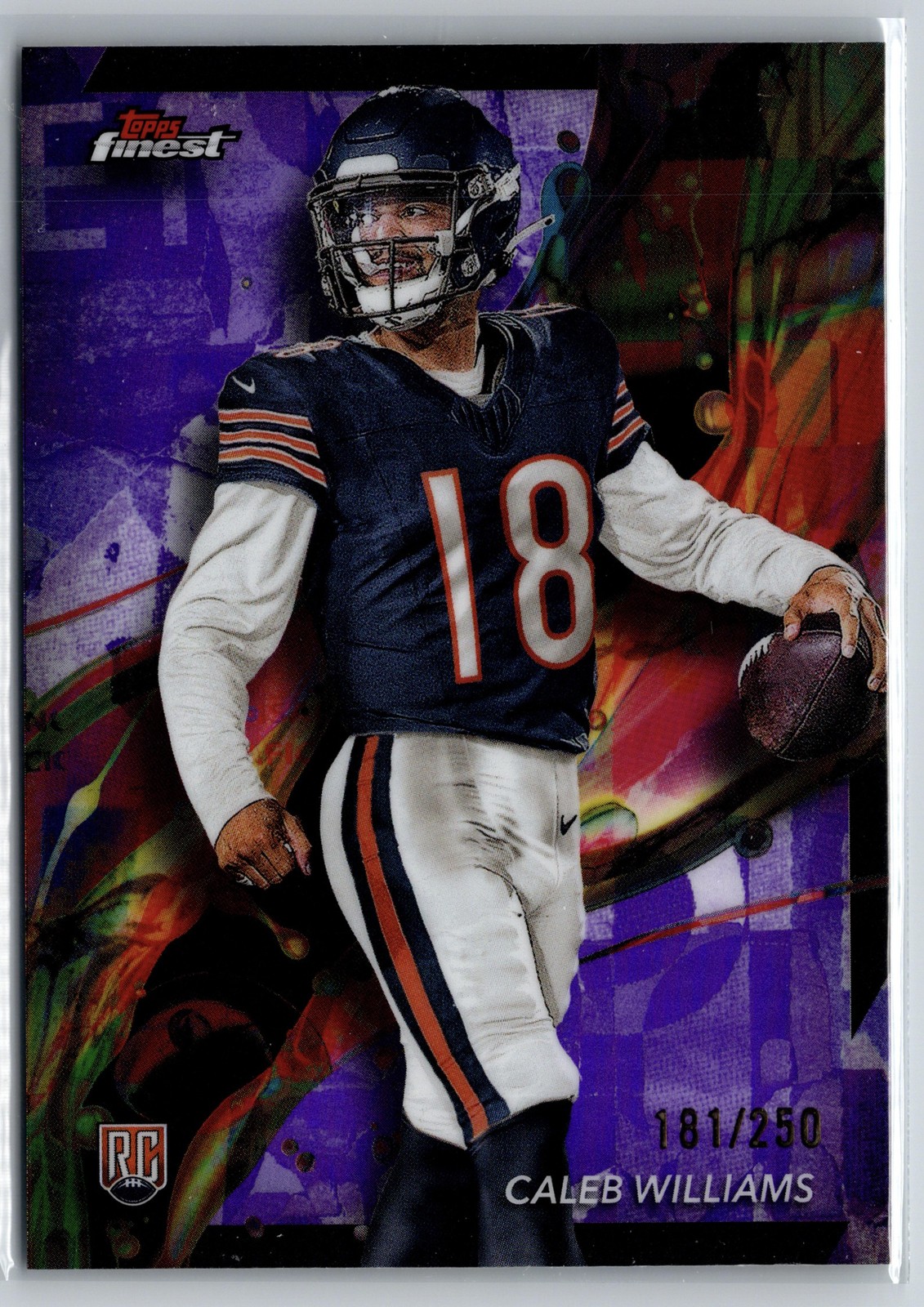 2024 Finest #61 Caleb Williams Purple Refractor #/250
