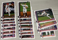 Topps Texas Rangers 18 card lot MLB baseball trading cards