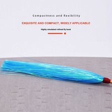 10pcs Rubber Tuna Lures Flash line Fishing Tackle Trolling Skirt Fishing Bait