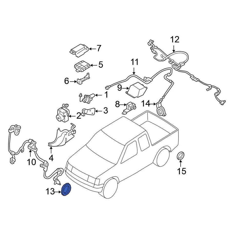 For Nissan Frontier 1998-2002 Nissan 47900VK90A Rear ABS Wheel Speed Sensor — 第 3/4 张图片