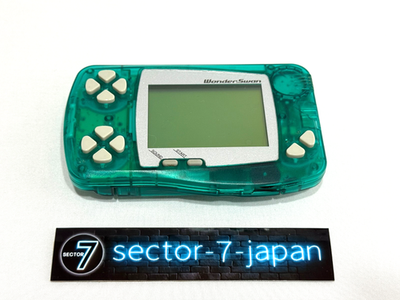 Bandai WonderSwan SW-001 Clear Green Console Tested Working Ex