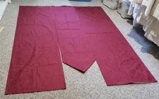 3 PC SET PAIR OF CURTAINS & MATCHING PULPIT BANNER USED IN CHURCH CUSTOM MADE