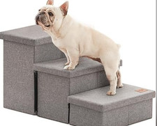 Love's cabin Dog Stairs for High Bed 18"H,Foldable Pet Stairs for Small Medium o