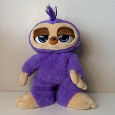 ZURU PETS ALIVE FIFI THE PURPLE FLOSSING SLOTH 11" INTERACTIVE WORKS Used