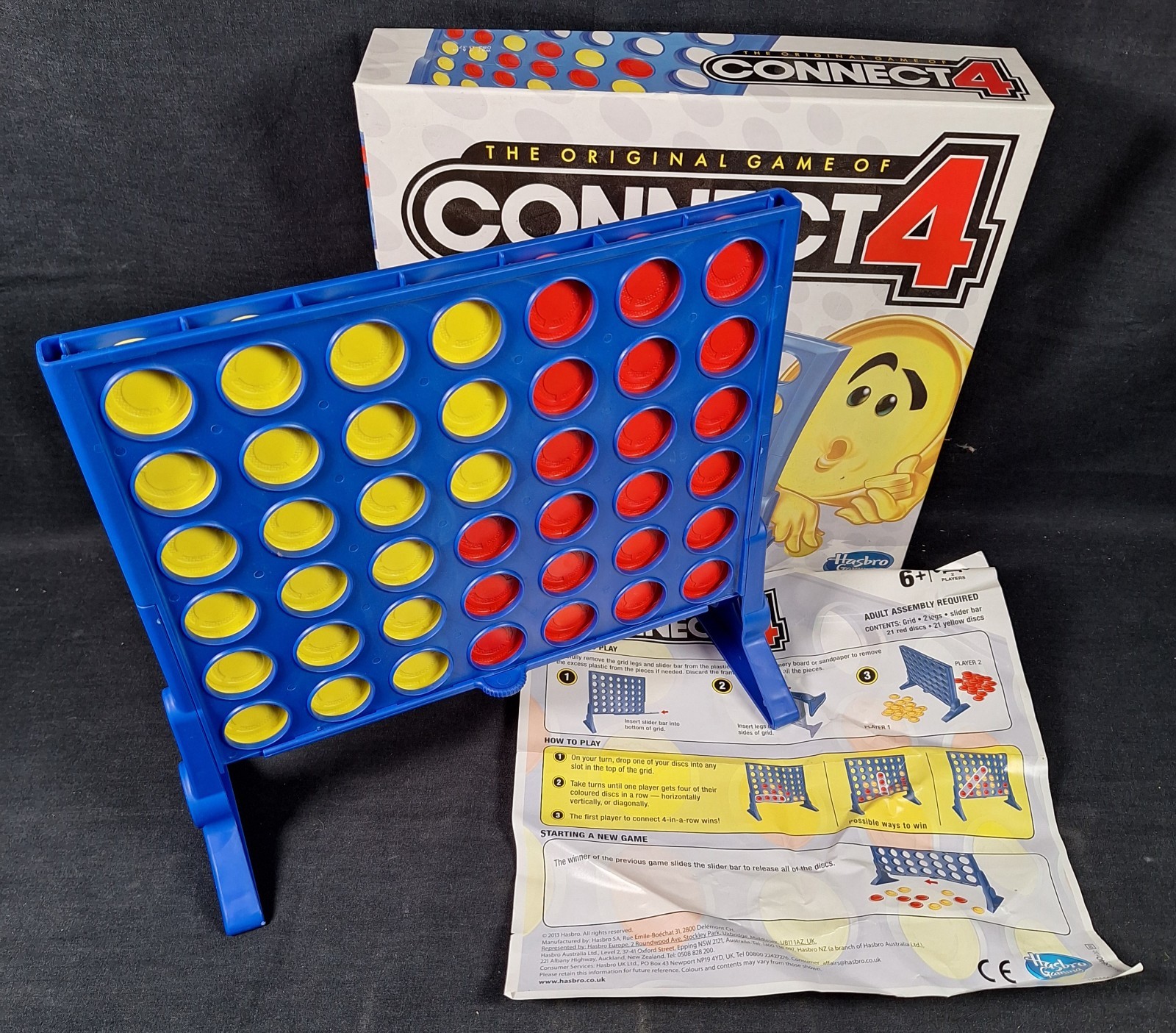 Hasbro Connect 4 2013 Strategy Board Game - 4 in a Row Game Complete