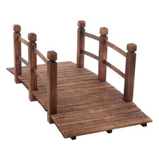 5 Ft. Wooden Arch Anticorrosive Carbonization Landscape Bridge