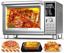Nuwave Bravo Pro Smart Toaster Oven Countertop, True Air Fryer Combo w/Improved.