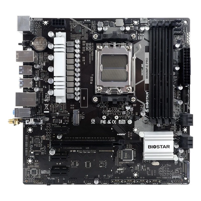 Biostar B650MP-E PRO AM5 DDR5 6000 motherboard AMD Ryzen 5 7600/r5 7700x/r7 7800 - Image 2 of 3