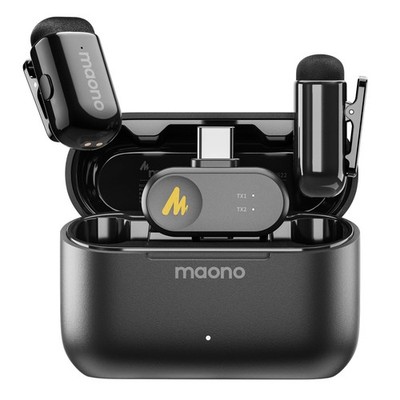 MAONO Funkmikrofon für iPhone 17/16/15 & USB-C mit Ladecase 