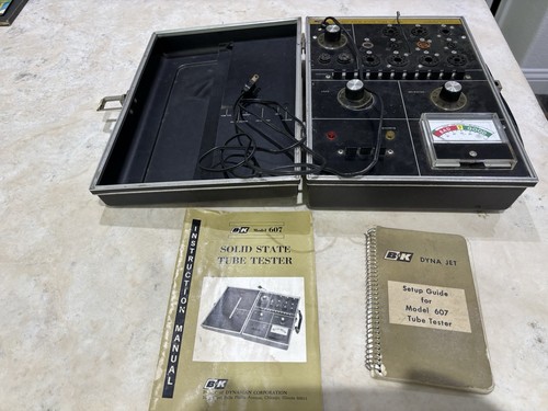 B&K Dynascan Model 607 Solid State Tube Tester And Manuals B & K