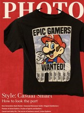 Boys Super Mario Nintendo Epic Gamers Wanted T Shirt Size Small see Description