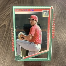 2025 Panini Donruss Clearly Rated Prospects Chase Burns #146 Scratch On Card