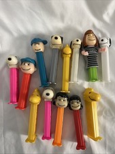 PEZ Collectible Peanuts Dispensers Lot Of 13 Charlie Brown Lucy Pep Patty Snoopy