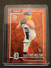 Troy Melton 2026 Topps (RC,SP) Rookie Orange Holiday Easter Chic Foil #212 Tiger