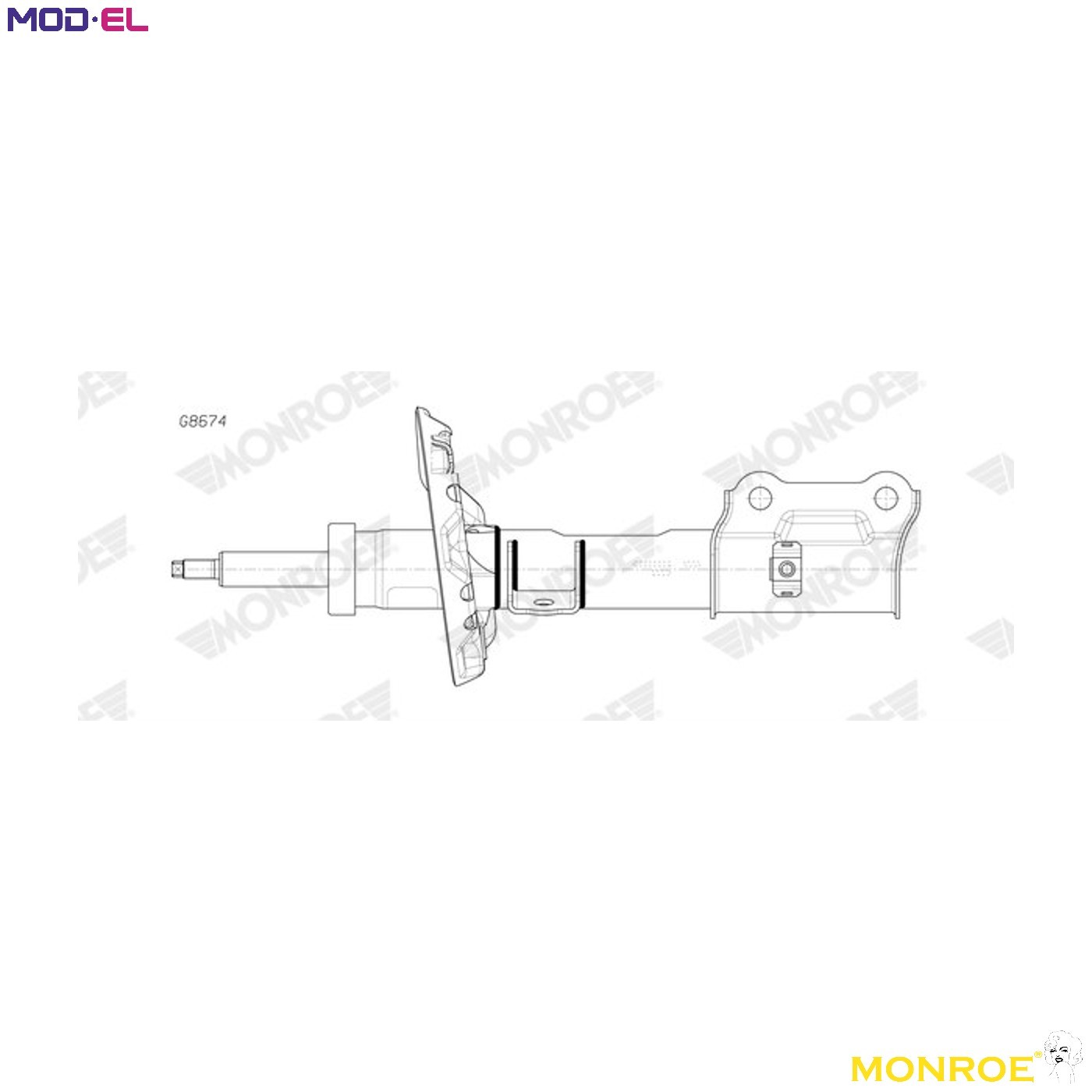 SHOCK ABSORBER G8674 FOR KIA G3LF/G3LC/G3LE 1.0L 3cyl XCEEDG4FJ 1.6L G4LD 1.4L - Image 3