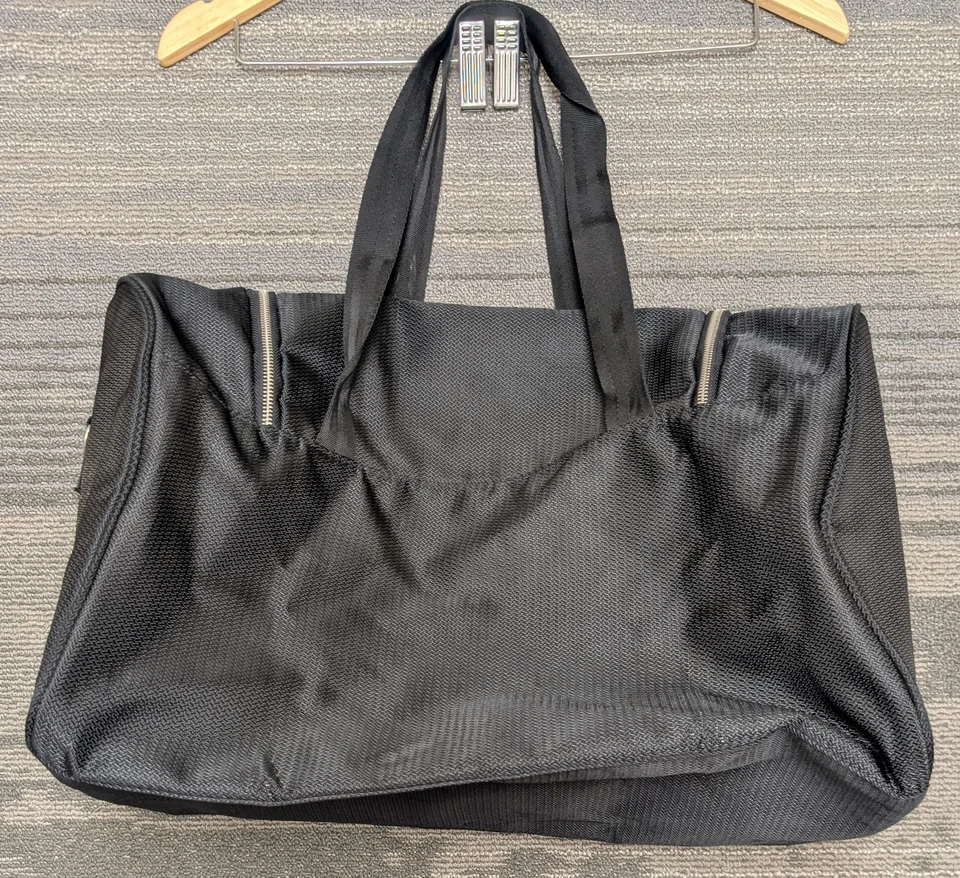 Giorgio Armani Parfums Duffle Bag Black Travel Gym Tote Weekender Carryall Large - Image 2 of 4