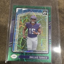 2024 Panini Donruss Optic - Rated Rookie Dallas Turner #224 Green Velocity Prizm