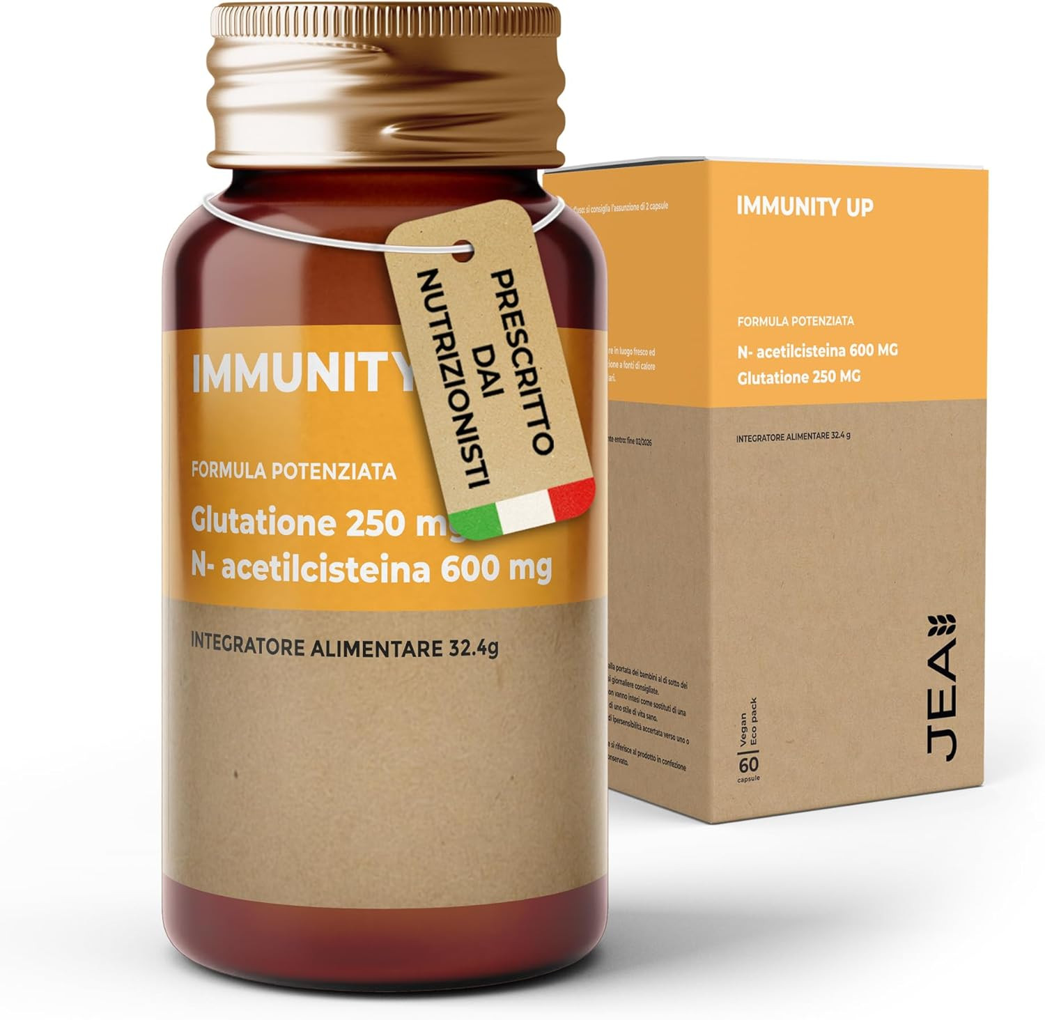 NAC 600mg + Glutatione Ridotto 250mg: Integratore Difese Adulti