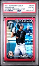 2024 Topps Pro Debut #PDC6 Jud Fabian Chrome-Red Refractor PSA 10 /5