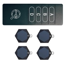4-in-1 Wireless 75-80db Alarm Key Finder Black ABS Key Wallet Tracker Accessory