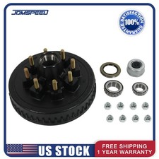 HD 12" X 2" Trailer Brake Drum Kit 8 on 6.5" for 7K-8K Lbs Axle with 9/16" Studs