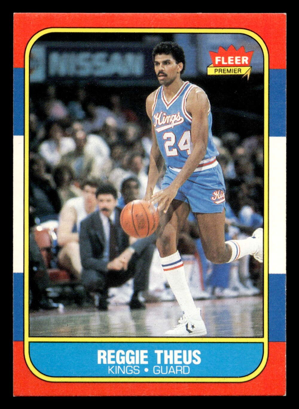 1986-87 Fleer #108 Reggie Theus Ex-Mint Sac Kings Basketball ID: 509023