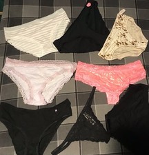 Victoria  s Secret NOS Panty Lot of 8 NWT Size LARGE - hip hugger, v-string, more