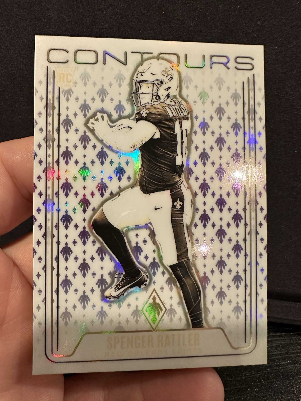 2024 Panini Phoenix - Contours Spencer Rattler #CON-SRR Purple (RC)